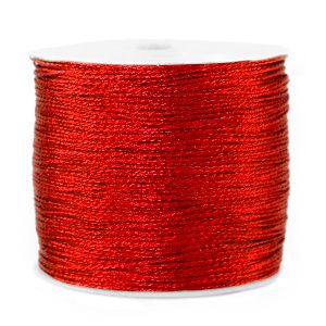 Fil polyester  aspect métallique  Ø 0.5mm  couleur rouge intense
