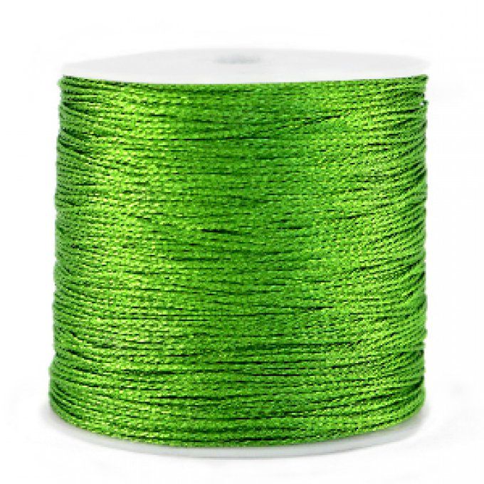 Fil polyester  aspect métallique  Ø 0.5mm  couleur vert 