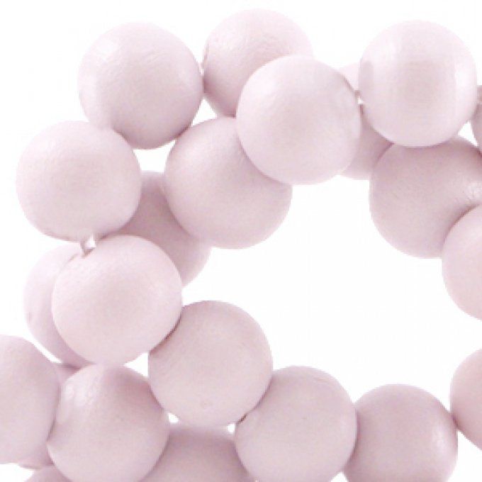 50 perles rondes en bois Ø 8mm couleur violet lilas