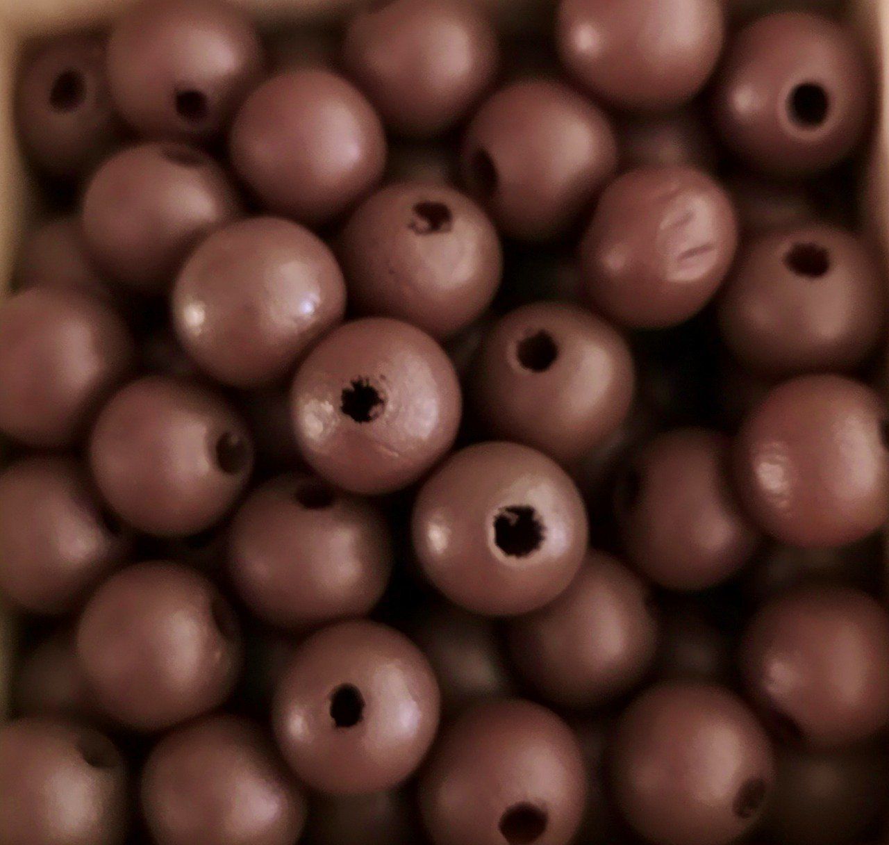 10 Perles rondes en bois Ø 12mm marron