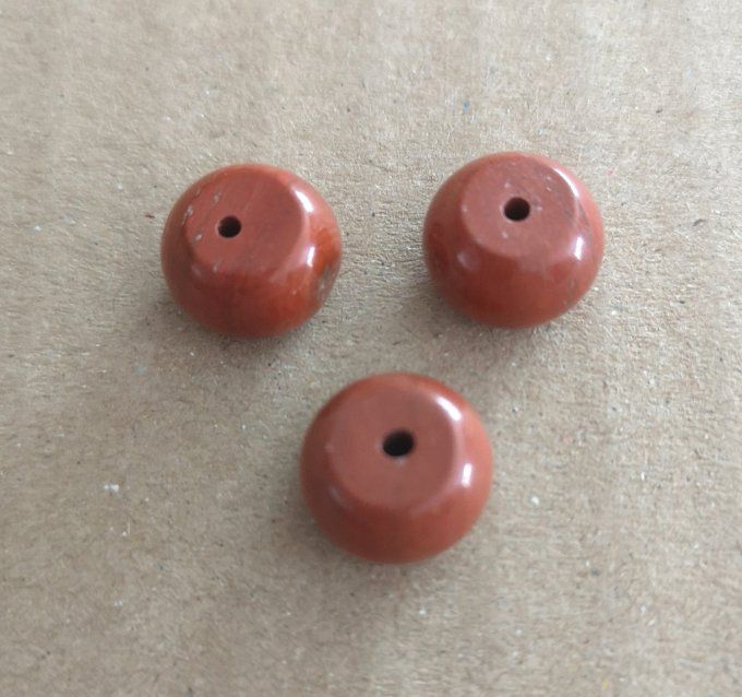 Perle rondelle en Jaspe rouge naturel diamètre 12x8mm  