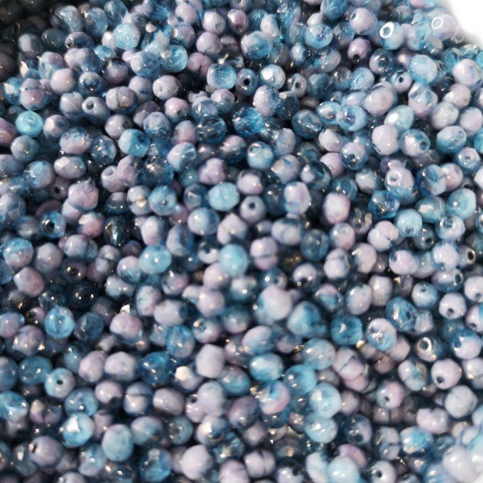 50 perles rondes facettées  4x4mm  x2285