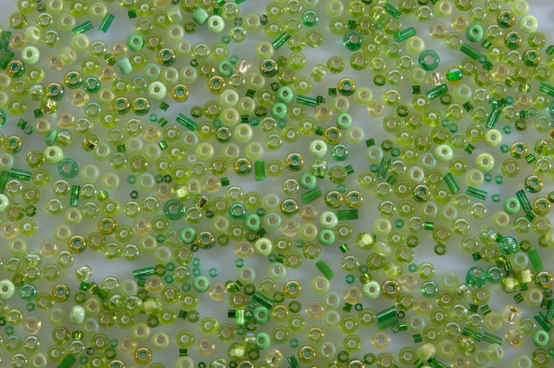 Seed Bead Mixes mélange Light green  (x20g)