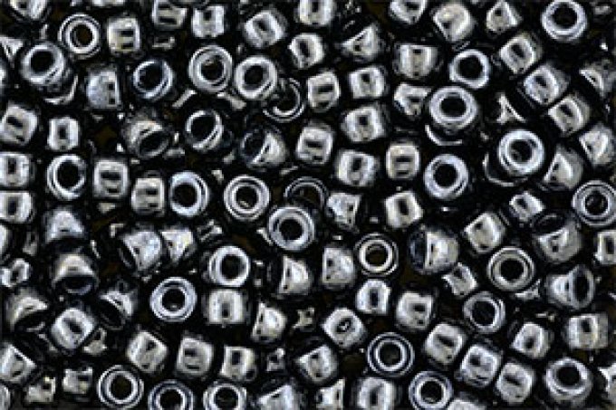 Perles de rocaille Matubo  6/0  4.1x2.9mm  hematite (x10g) 