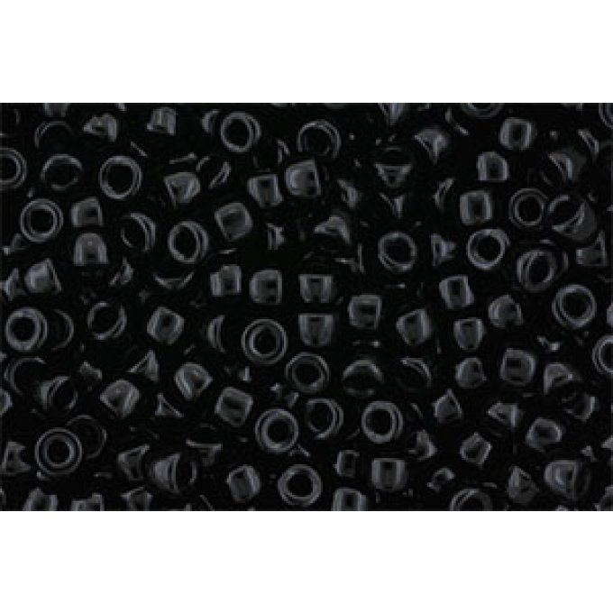 Perles de rocaille Matubo  6/0  4.1x2.9mm  jet (x10g)
