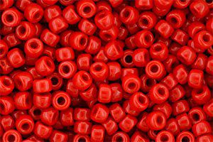 Perles de rocaille Matubo  6/0  4.1x2.9mm  opaque red (x10g)