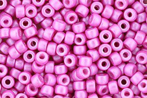 Perles de rocaille Matubo  6/0  4.1x2.9mm  Pearl shine light fuschia (x10g)