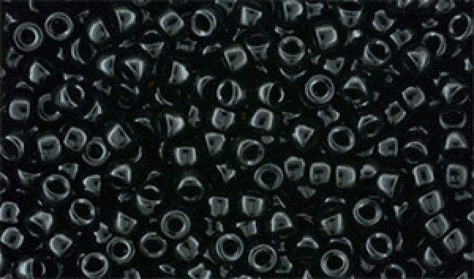 Perles de rocaille Matubo  8/0  3.1x2.10mm  Jet  (x10g)  
