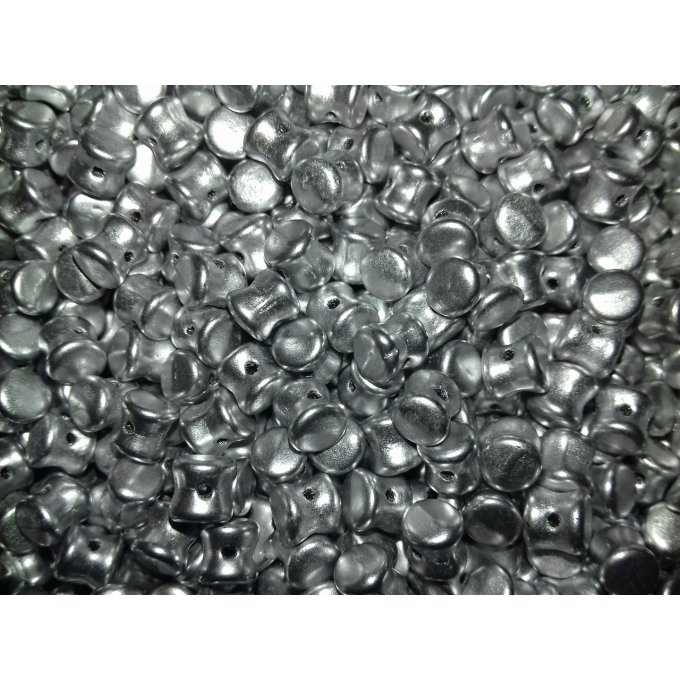 Preciosa Pellet Metallic silver matt (x50)