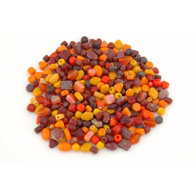 Mélange de petites perles de verre  épices (50g)