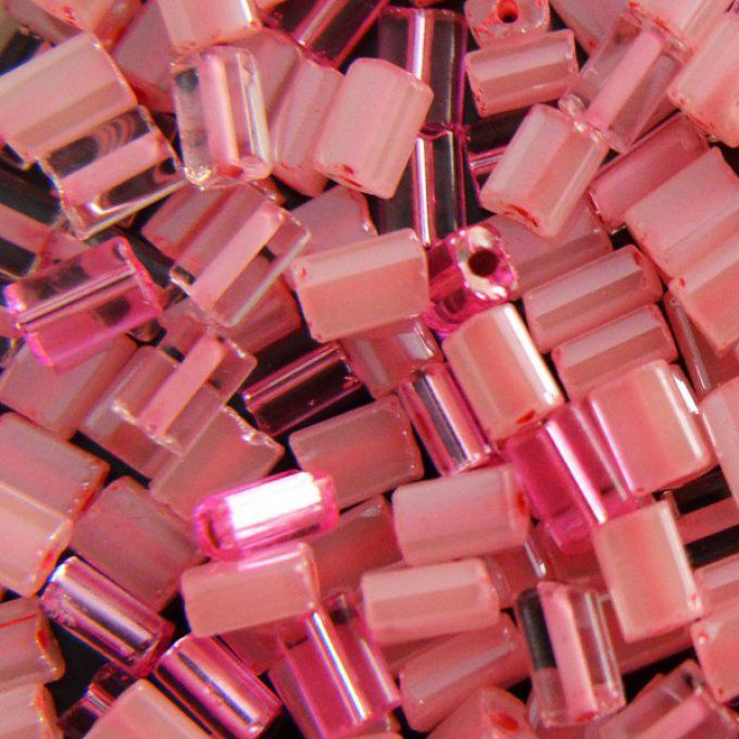Preciosa Oblong Bead Mix, Pink 5 x 3.5 mm (x20g) 