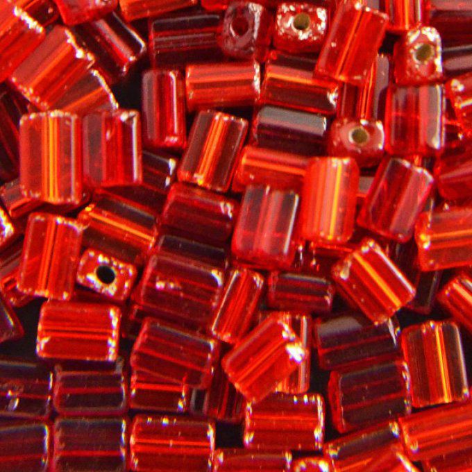 Preciosa Oblong Bead Mix, Red 5 x 3.5 mm (x20g) 