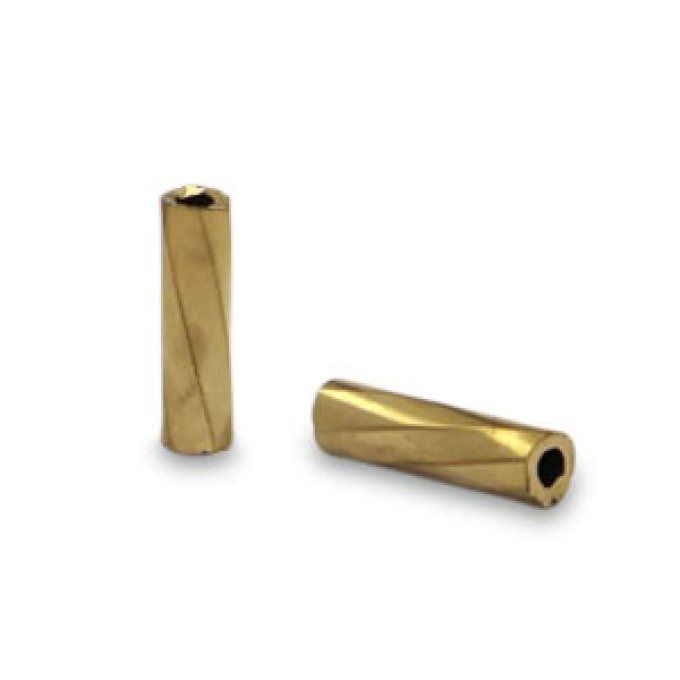 Bugle  2..5''   "twist" opaque doré antique  (20g)  