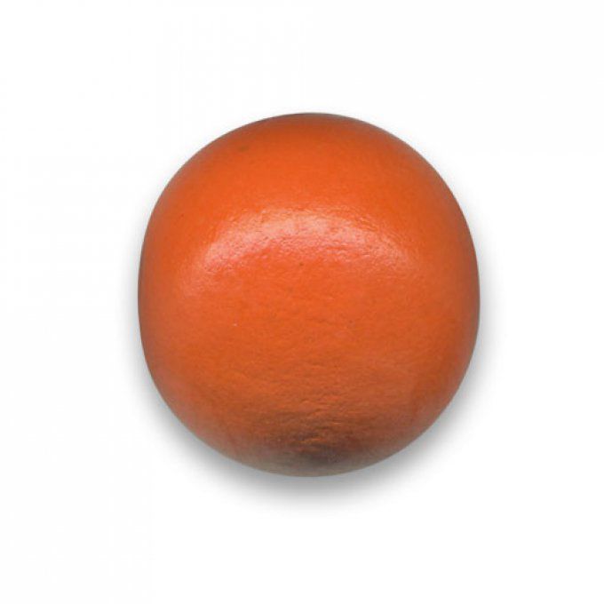 Perle ronde en bois Ø 25mm couleur orange