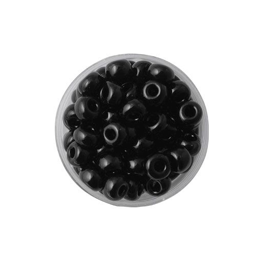Rocaille Preciosa  1/0  opaque noir  (x20g)
