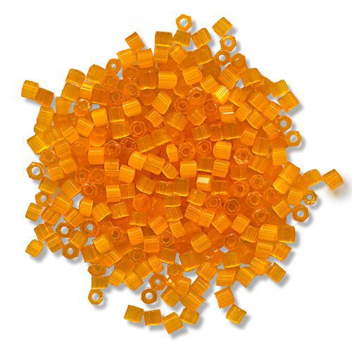 Bugle trou rond 1'' satiné orange  (20g) 