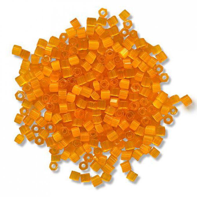 Bugle trou rond 1'' satiné orange  (20g) 
