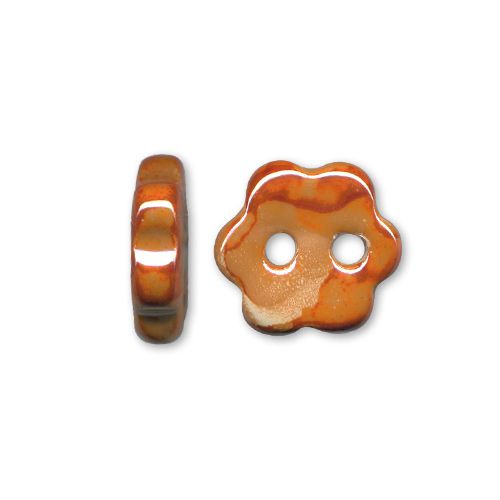 Bouton en céramique Ø 20mm couleur abricot