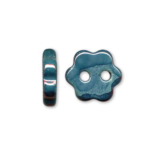 Bouton en céramique Ø 20mm couleur turquoise