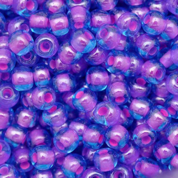 Rocaille Preciosa  11/0  Purple lined aqua (x20g)  