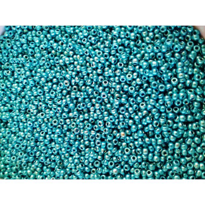 Rocaille Preciosa  8/0  Terra metallic turquoise (x20g)