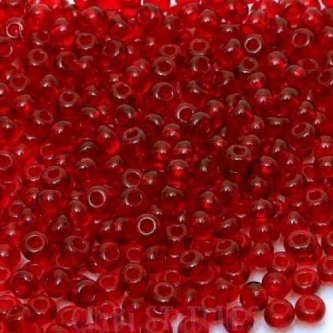 Rocaille Preciosa  11/0  transparent red (x20g) 