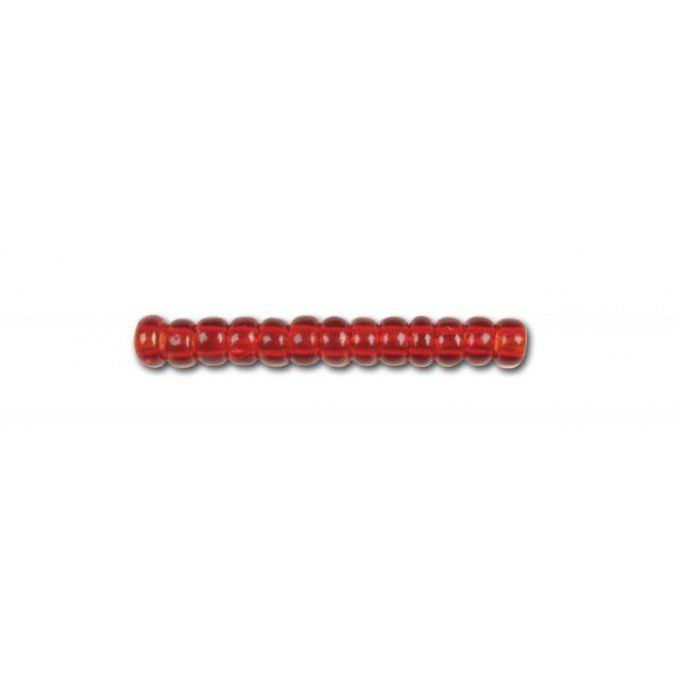 Rocaille en verre de Bohème  5.6mm  3/0  garnet  (x20g)