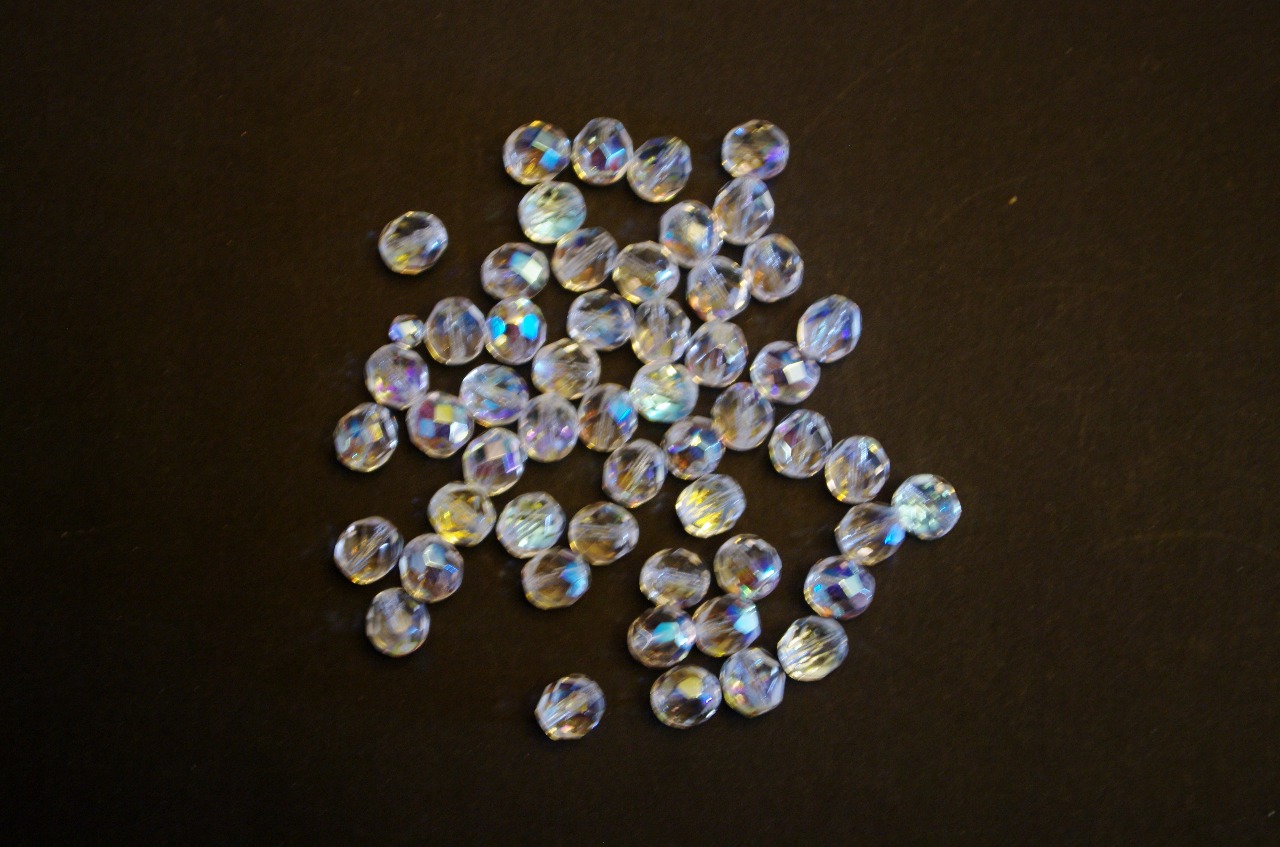 Preciosa 20 perles facettées 8mm  Crystal AB