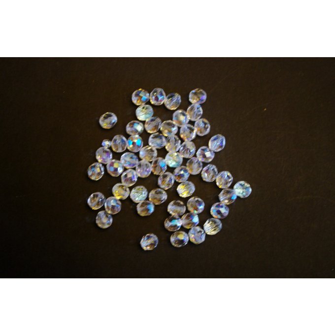 Preciosa 20 perles facettées 8mm  Crystal AB