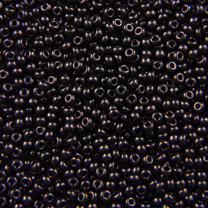 Rocaille Preciosa  8/0  Opaque black (x20g)