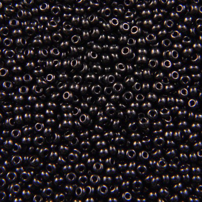 Rocaille Preciosa  11/0  Opaque black matt  (x500g)