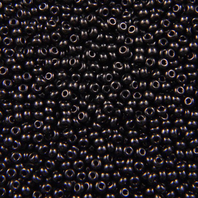 Rocaille Preciosa  11/0  Opaque black matt (x20g)