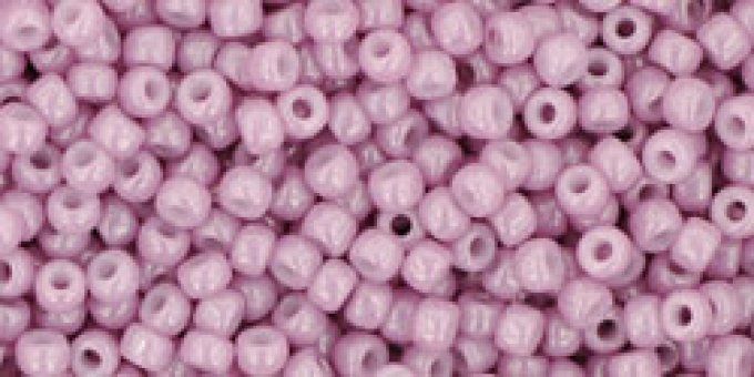 Rocaille  Toho taille 11/0  opaque lustered pale mauve  (x10g) 