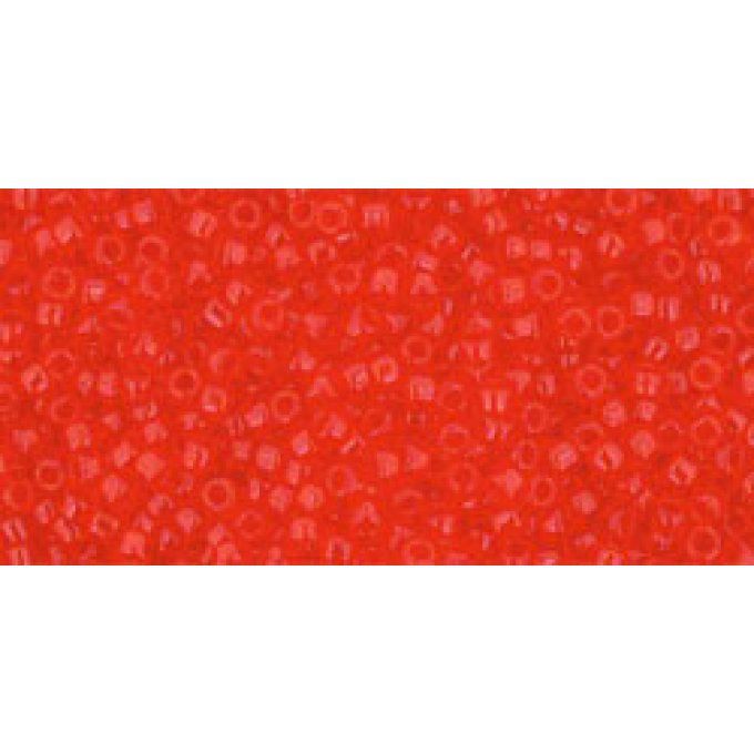 Rocaille  ronde Toho taille 15/0   Transparent Light Siam Ruby  (x10g)