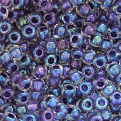Rocaille  Toho taille 11/0  inside color rainbow crystal/tanzanite lined  (x10g)