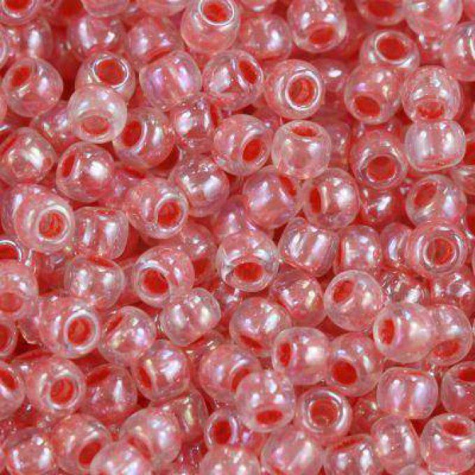 Rocaille  Toho taille 11/0 inside-color rainbow crystal/salmon-l (x10g) 