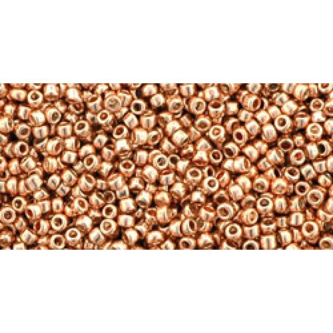 Rocaille  ronde Toho taille 15/0   Galvanized Rose Gold  (x10g)
