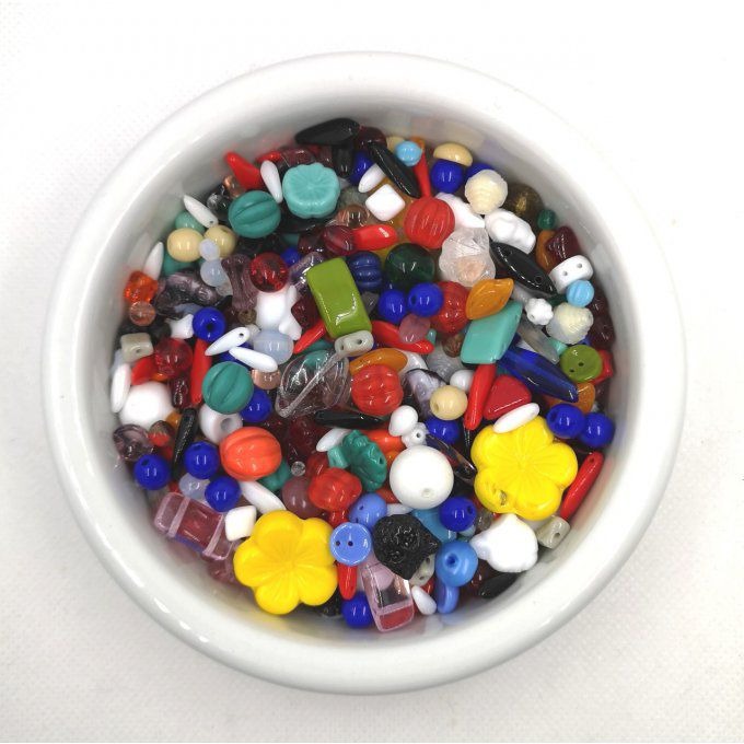 Mélange de perles de verre de Bohème Tropic paradise (x50g)
