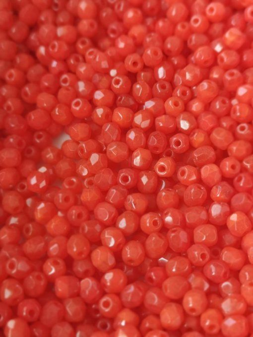 50 perles rondes facettées  4x4mm  x1183
