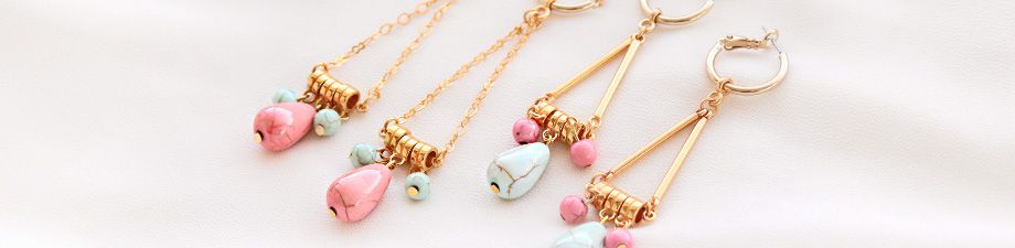 Perles en céramique en forme de goutte